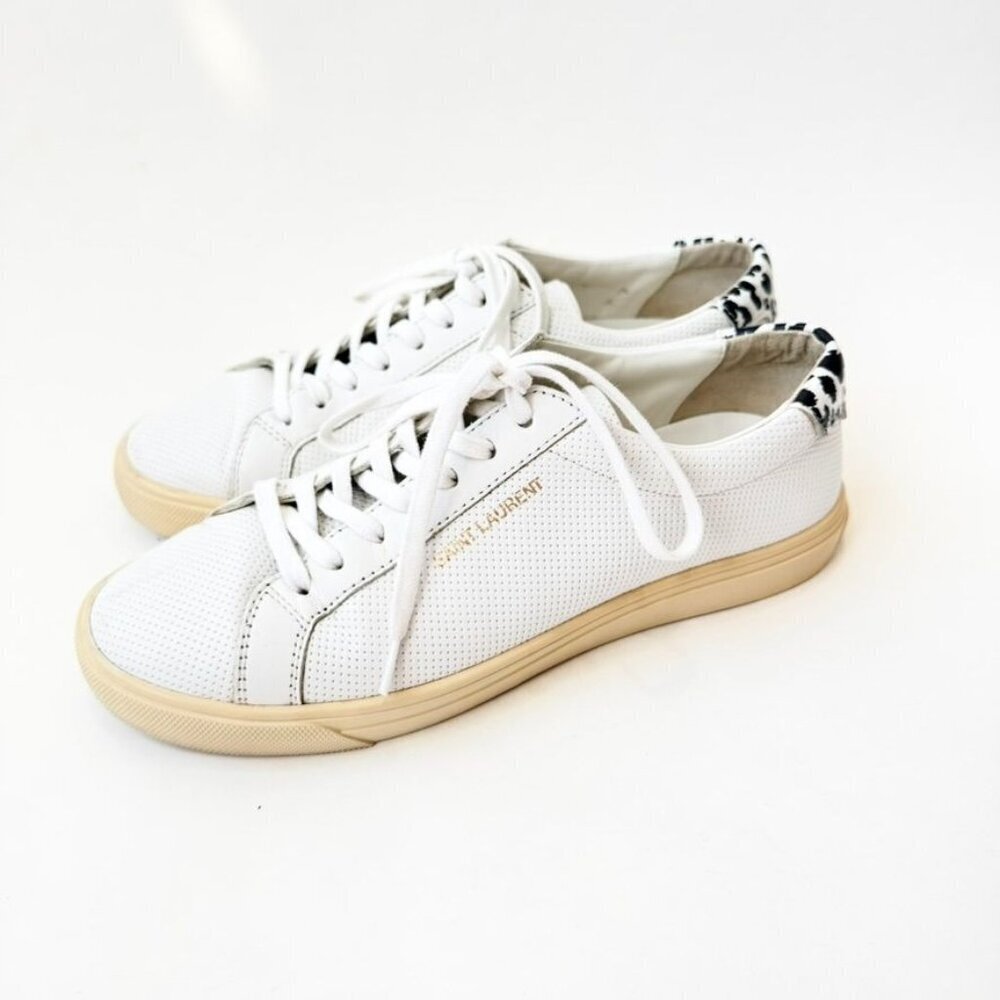 Saint Laurent Low-Top Lace-Up Sneakers White Women’s Size 37